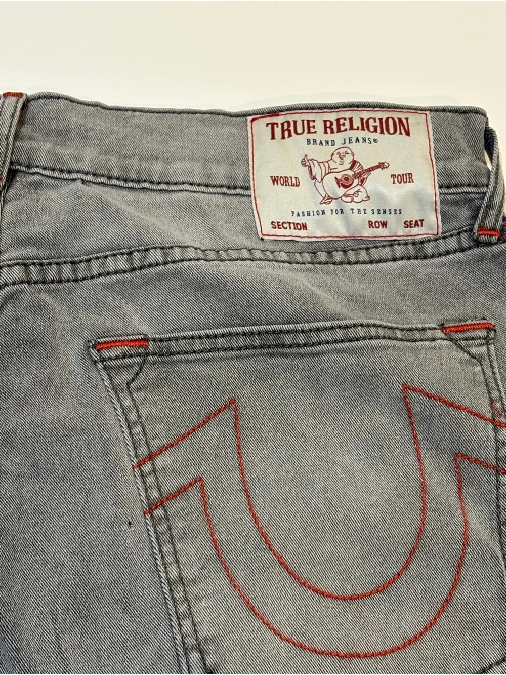 True Religion Ricky Relaxed Straight Jeans Men’s 34x34 Gray Silver Wash NWT